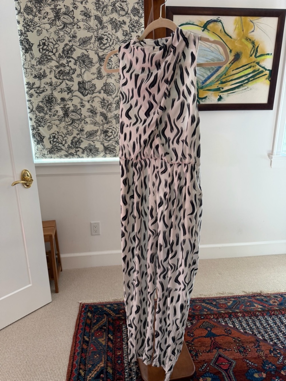 Joie Silk Printed Abstract Jumpsuit